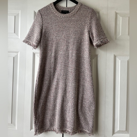 Ann Taylor Knit Dusty Pink Short-Sleeve Dress - Picture 2 of 5